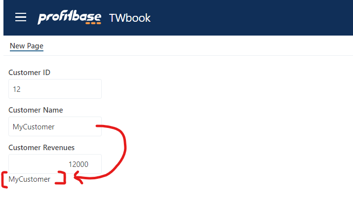 Text | Profitbase Docs